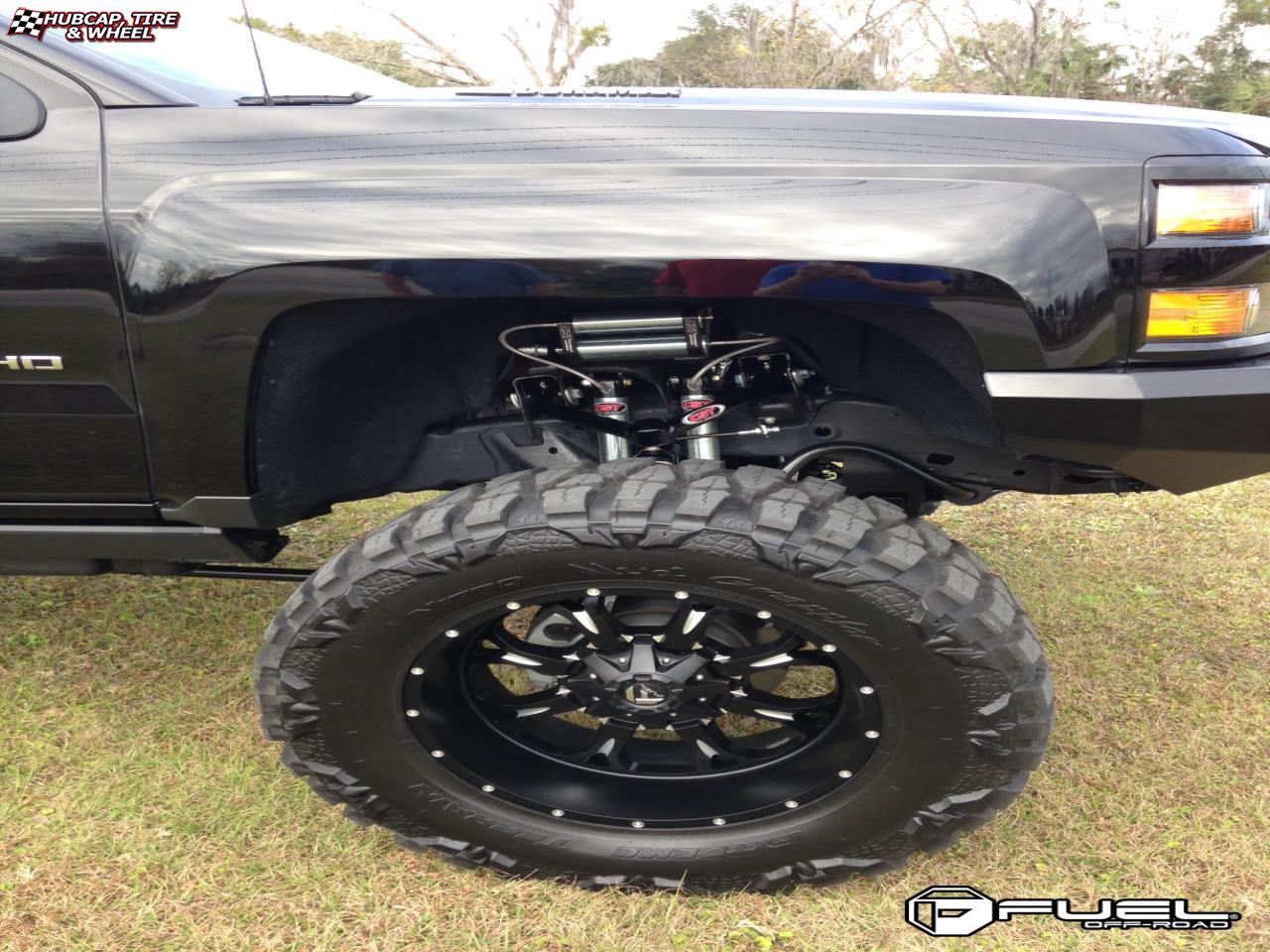 vehicle gallery/chevrolet silverado fuel krank d517 0X0  Matte Black & Milled wheels and rims